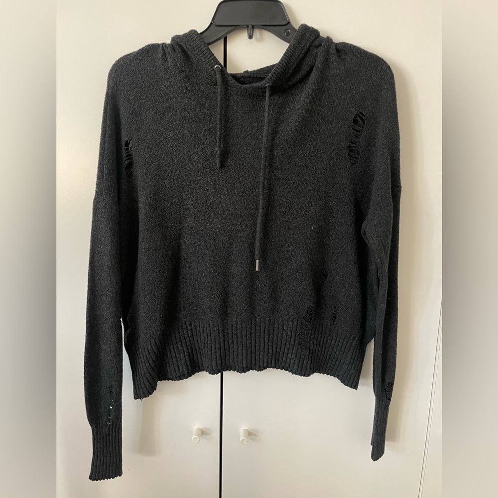 American Eagle Distressed Light weight hoodie (dark gray)